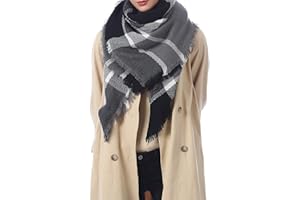 Durio Halstuch Tuch Dreieckstuch Damen Herbstschal Dünn Schal Weich Deckenschal Tuch Elegant Mit Fransen