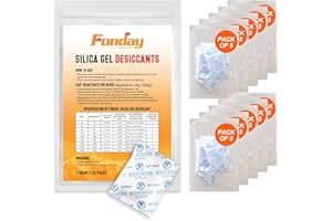 2 Gram [50 Packets] Fonday Food Grade Silica Gel Packs Desiccants - Moisture Absorbers, Desiccants Packets Dehumidifier Packs