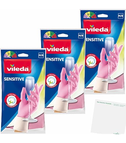 Vileda Der Feine/Sensitive Gummihandschuh für maximales Tastempfinden, Größe L, 1 Paar Baumarkt