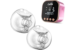 ‎LULIA Lulia Milchpumpe Elektrisch mit 4 Modi und 9 Stufen, Tragbar Elektrische Milchpumpe Freihändig kann in Einem BH Getragen Werden, Anti-Rückfluss, LED-Display, Wiederaufladbare Milchpumpe