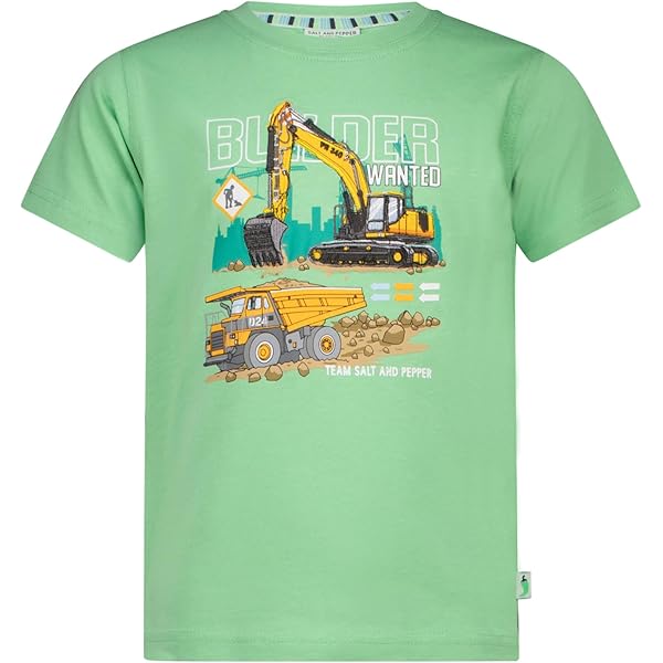 SALT AND PEPPER Bio-Baumwolle Baby T-Shirt Mit U-Boot Druck - Jungen Basic Shirt