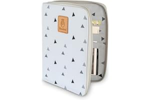 Ehrenkind® Mutterpasshülle | Mutterkindpasshülle | U-Heft Tasche | Mutterpassbuch | Impfpass Hülle Grau mit Dreiecken | Nachhaltig & Praktisch | Perfekt für den Alltag von Eltern