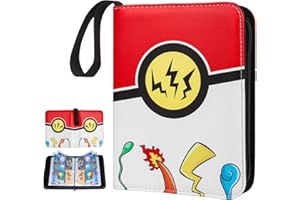 VIBINHO Album Porta Carte, 440 Tasche Album Carte Collezionabili, 55 Pagine Album di Carte da Collezione, PU Libro Porta Carte Impermeabile