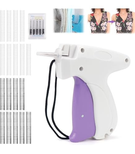 MicroStitch Labelpistool Kit - Onzichtbaar Rijgen Zonder Spelden | 1 Naald + 540 Zwarte & 540 Witte Sluitingen Voor Quilten, Verstellen En Mode