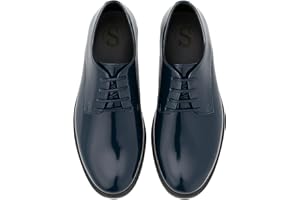 SIRRI Zapatos Derby de Charol para niños, Zapatos de Vestir Formales con Cordones, Calzado para Bodas y Bailes de graduación