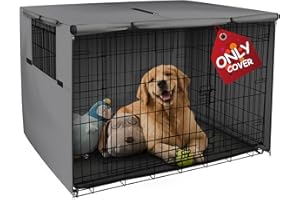 Explore Land Abdeckung für Hundekäfige, 61 cm, strapazierfähiges Polyester, universelle Passform für Hundekäfige aus Draht, Grau