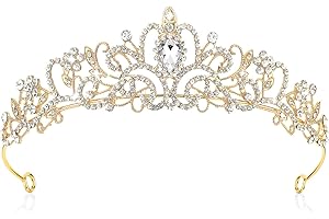 YUXIANLB Crown Princess Girls Ladies Tiaras Crown Crystal Tiaras Princess Crown Elegant Corwn Royal Queen Bridal Jewellery Rhinestone Headband Gift Hair Accessories for Women Wedding Dance Party