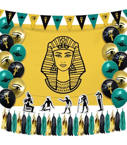 Kids Egyptian Birthday Cake Topper Set - 7-Piece Pharaoh & Mummy Decor For Themed Parties 3 thumbnail image
