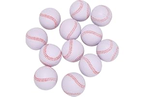 DUAO Paquet de 12 Balles de Baseball en Mousse de Baseball de 9 Pouces pour Jeunes Adultes de Formation de Balle de Frappeur Sportive pour la Formation de Rattrapage de Lancer de Jeu blanc