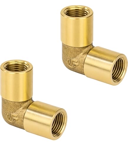 Raccordi Idraulici Raccordo A Gomito 90° In Ottone - 1/4" NPT Maschio/femmina Per Tubi Raccordo Angolo Ottone Idraulica - Foto 10
