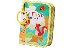 GENERIC My First Photo Book Album, Baby Photo Album First Family Memory Book,Toddlers Soft Photo Cloth Book with Mirror, Infant Dinosaurs Design for Memories Family Toddlers Baby Showers Kids