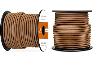 Abma Cord Cuerda Elástica 4mm 20M Cuerda de Lona Cuerda de Goma Cuerda Tensora Cuerda Expansora - Marrón