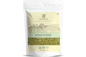 SAMYAM Reines Henna Pulver – 1Kg Packung, natürliche Haarfarbe, dreifach gesiebtes Rajasthani Henna, PPD-frei