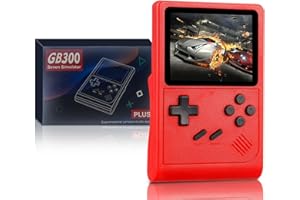 Damcoola Consola de juegos retro para niños y adultos, mini consola de juegos portátil compatible con más de 6000 juegos con pantalla de 3,0 pulgadas, soporte para TV, color rojo