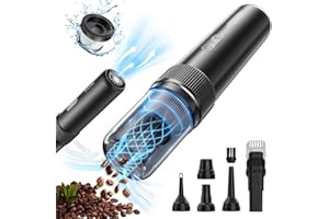 EVARY Aspirabriciole Senza Fili, 21000Pa 5 in 1 Aspirapolvere Auto Portatile,Aspiratore e Soffiatore con Motore Brushless,USB C Mini Aspirapolvere Potente per Auto Casa Ufficio Peli di Domestici