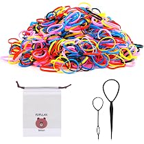 300 pezzi Mini elastici per capelli, piccole fasce in gomma per