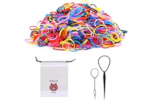 YSDYY Zestaw 2000 mini gumek z 2 klipsami do włosów i 1 kieszenią ze sznurkiem, elastyczna mała opaska do włosów, elastyczna gumka do włosów, do warkoczy, kucyków, stylizacji włosów ślubnych