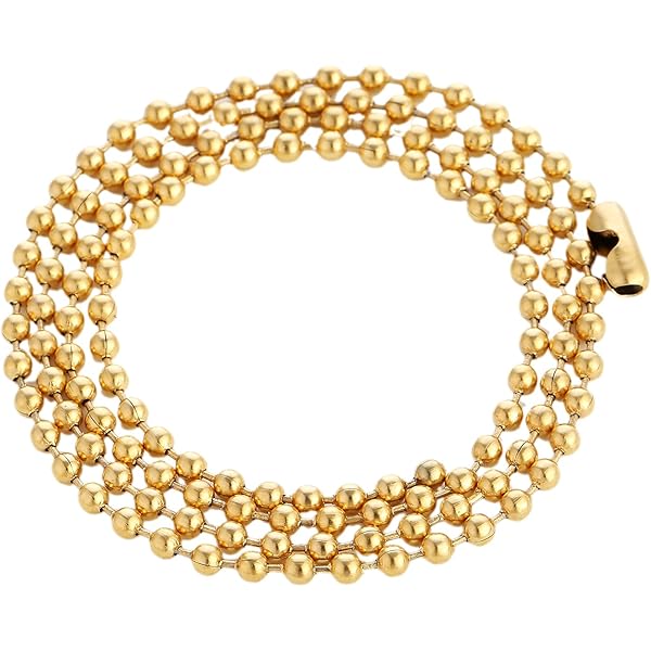 Edelstahl Kugelkette Silber - Verschiedene Längen 420-590mm