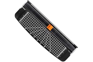 MOWETOO A4 Paper Cutter，Paper Trimmer Guillotine with Automatic Security Safeguard Scrapbooking Tool for Cutting Paper Photographs or Labels Office Home Manual, Black