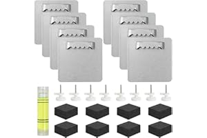 REALJOY Samoprzylepne haczyki na zdjęcia, zestaw 8 sztuk, samoprzylepne, akrylowe, do przyklejania ciężkich obrazów na ścianę, aluminiowe zawieszki Dibond, ekstra mocne, do 2 kg