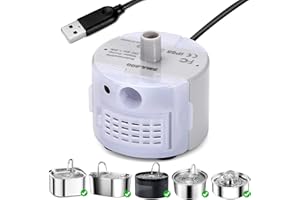 VinDox Bomba para fuente de gato de acero inoxidable, ultraligera para fuente de gato, de acero inoxidable (sin adaptador) (bomba)