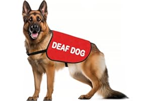 GENERIC Deaf Dog Jacket Vest D eaf D og Alerts Deaf Dogs Walking Slogan Warning Vest Special Needs Gift(D EAF D OG L)