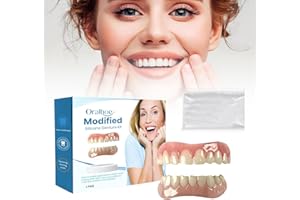 EONFAVE Silikon Zahnprothese Set, Gebunden Temporäre Zahnersatz Prothese Komplett, Silikon Zahnreparaturset Für Eine Schnelle Orale Verschönerung, Langlebig Zahnersatz, Leicht Zu Bedienen Und Zu Reinigen