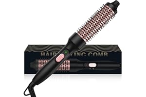 UKYITU Thermal Brush, 32MM Thermal Brush for Hair, Hot Brush Volumizing Curling Iron, Thermal Hair Brush with 30S Fast Heating Heated Round Brush, Increase Hair Volume, Loose Curls, Straight Hair