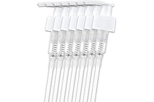 C.P.SPORTS C.P. Sports 7x Dosierpumpe 1l, Pumpe für 1000ml Flaschen lebensmittelecht luftdichter Frischeverschluß mit Garantie für lange Haltbarkeit, Glaskugelverschluß für alle Flaschen 7 Pumpen weiß