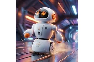 NJOYN RC Ferngesteuerter Roboter m. Tanz-, Musik- u. Soundfunktion 23cm, LED-Display, KI Labyrinth Maze-Mode, wiederaufladbar, lange Spielzeit, Lern- & Spielzeugroboter Kinder, Jungen, Mädchen, Technik-Fans