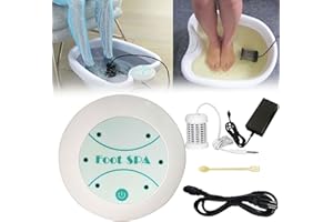 RUBU22A Spa iónico para los pies en casa, desintoxicación y limpieza, spa para los pies 2.0, reflexología de pies, máquina de baño de pies iónica con lavabo profesional (sin cuenca) (blanco)