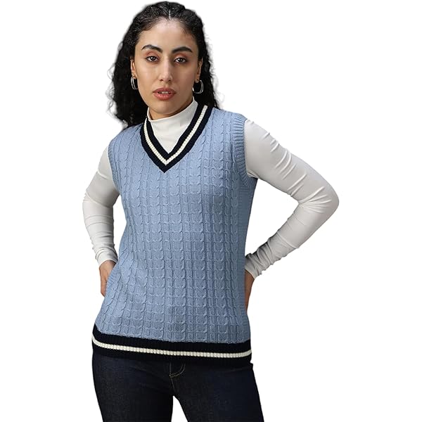 Amazon V Neck Cropped Sweater Vest White Vest Lailezou