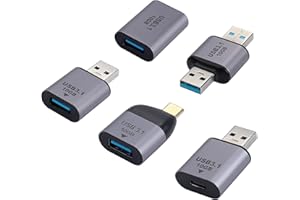 XMSJSIY Adapter USB C na USB 3.0 10 Gb/s, adapter USB 3.0 męski na męski/żeński, typ C żeński na USB C męski/żeński, typ C męski na USB A 3.0 żeński, kompatybilny telefon laptop PC zasilanie itp. - 5