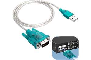 SOPWMAP 80 cm Cavo Convertitore da USB a Seriale RS-232 DB9 (9 Pin), Adattatore Maschio con Chipset Prolifico e Dadi Esagonali, Compatibile con Windows 11/10/8.1/8/7/VISTA/XP, Mac OS X 10.6+, Linux 2.4+