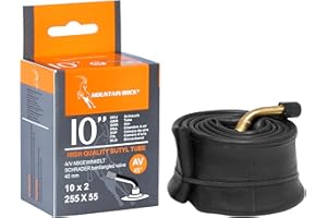 PROMETHEUS BICYCLES MOUNTAINBOCK Tubo 10 pollici AV ad angolo per passeggino scooter girante e più - 10" o 10 x 2 - filettatura nichelata