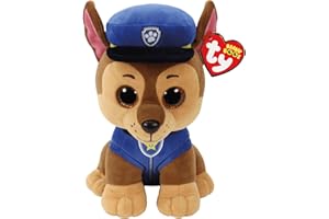 PAW Patrol Chase pluszowa figurka z błyszczącymi oczami | 24 cm | Softwool