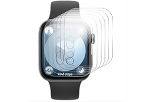 GIOPUEY Protection Écran pour Huawei Watch Fit 3, [6 Packs] Ultra-Mince et Doux TPU écran Protecteur [Anti-Rayures] [Anti-Bulle] Ultra-Mince Film - Transparent