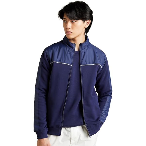 Royal Enfield HYBRID DOWN SWEATSHIRT NAVY (L) 42 CM : Amazon.in