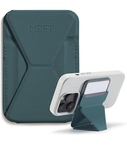 MOFT Klebender Telefonständer Aus Veganem Leder – Einstellbare Winkel, Kartenhalter Für Alle Smartphones