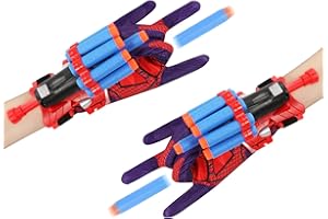 DOCHKA 2 Set Lanceur Gant Spider Enfant Jouet Gant Spiderman Web Shooter Gants Spiderman Bleu 2 Set