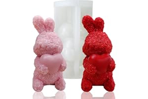 JDH SILICONE Moule bougie saint valentin,moule silicone parfaits pour les fêtes d'anniversaire moule bougie