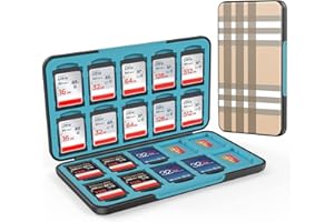 HEIYING Custodia per Schede di Memoria SD/TF, Custodia Portatile per Schede SD Compatibile con 20 SDXC SDHC e 20 TF Slots per Scheda