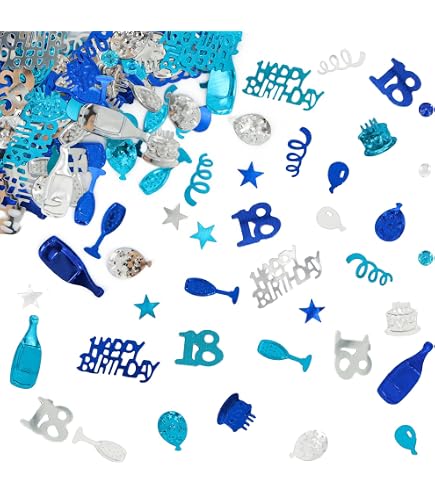 18. Geburtstag Luftballons, 30 Stück – Blaue Konfetti-Latexballons, 12 Zoll, Für Partydeko Innen & Außen