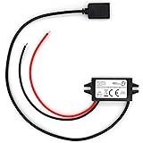Bauer Electronics | DC DC 8V-32V zu 5V Spannungswandler USB 3A 15W | 12v auf 5V Wandler | Adapter Anschluss für Auto Motorrad