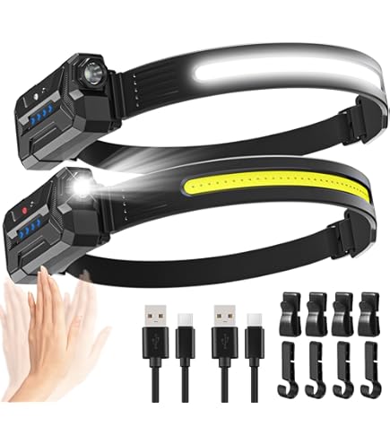 Pristar Oplaadbare led-hoofdlamp, krachtig, waterdicht, USB, 1200 mAh, lampen, 5 modi, hardlopen, kamperen, fietsen, helm, vis, reparatie, joggen