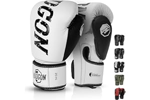 Guantoni Boxe MADGON - Guanti Boxe e Kick Boxing Fatti con i Migliori Materiali – Guanti MMA, Kick Boxing, Sparring e Pugilato con Incredibile Assorbimento degli Urti – Confortevoli e Resistenti