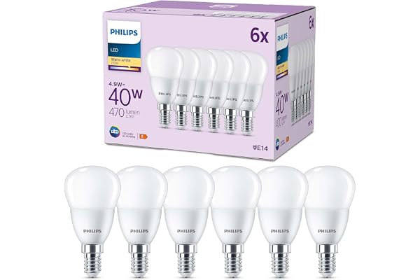 LED multipack: 4,9W (40W), P45, E14, Varmvitt 2700 Kelvin, Frostad plast, 470 lumen, Ej dimbar, 15000 timmar livsläng