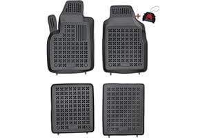 M MOTOS Gumowe dywaniki samochodowe pasują do Fiat Panda II 2003-2012 Zwiększ komfort podróży dzięki antypoślizgowym dywanikom samochodowym - dywaniki podłogowe na każdą pogodę, ochrona przed brudem