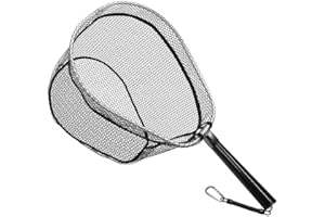 ‎SANLIKE SANLIKE Kescher Angeln, Unterfangskescher Angelkescher mit Faltbarer Fischkescher Langlebiges Nylonnetz Angelzubehör für Erwachsene (Grau-Kohlenstofftuch Griff)