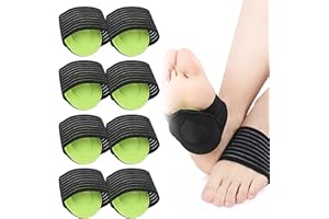 TSHAOUN 4 Paar Fußgewölbestützen, Fußgewölbestützensocken, kompressionsgepolsterte Stützärmel, Entlastung des hohen Fußgewölbes, gefallene Fußgewölbe für Männer und Frauen.